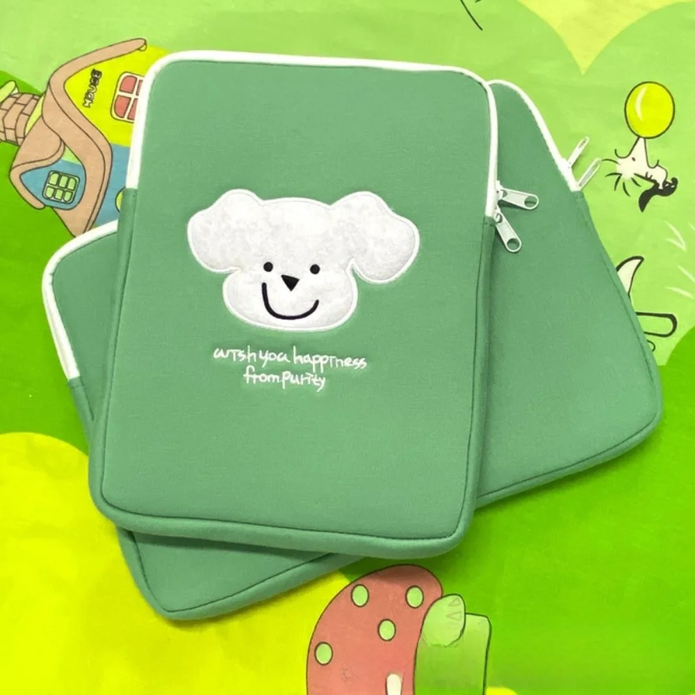 Portable 11 Inch Tablet Sleeve Bag Soft Plush Cartoon Laptop Bag Protective Inner Bag Tablet Case Cover for iPad Air//
