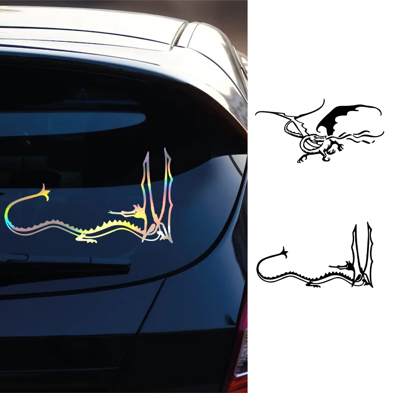Middle Earth Dragon Vinyl Sticker Car Window Bumper Decor, Tolkien LOTR Smaug Laptop Decals for MacBook Air/Pro Decoration