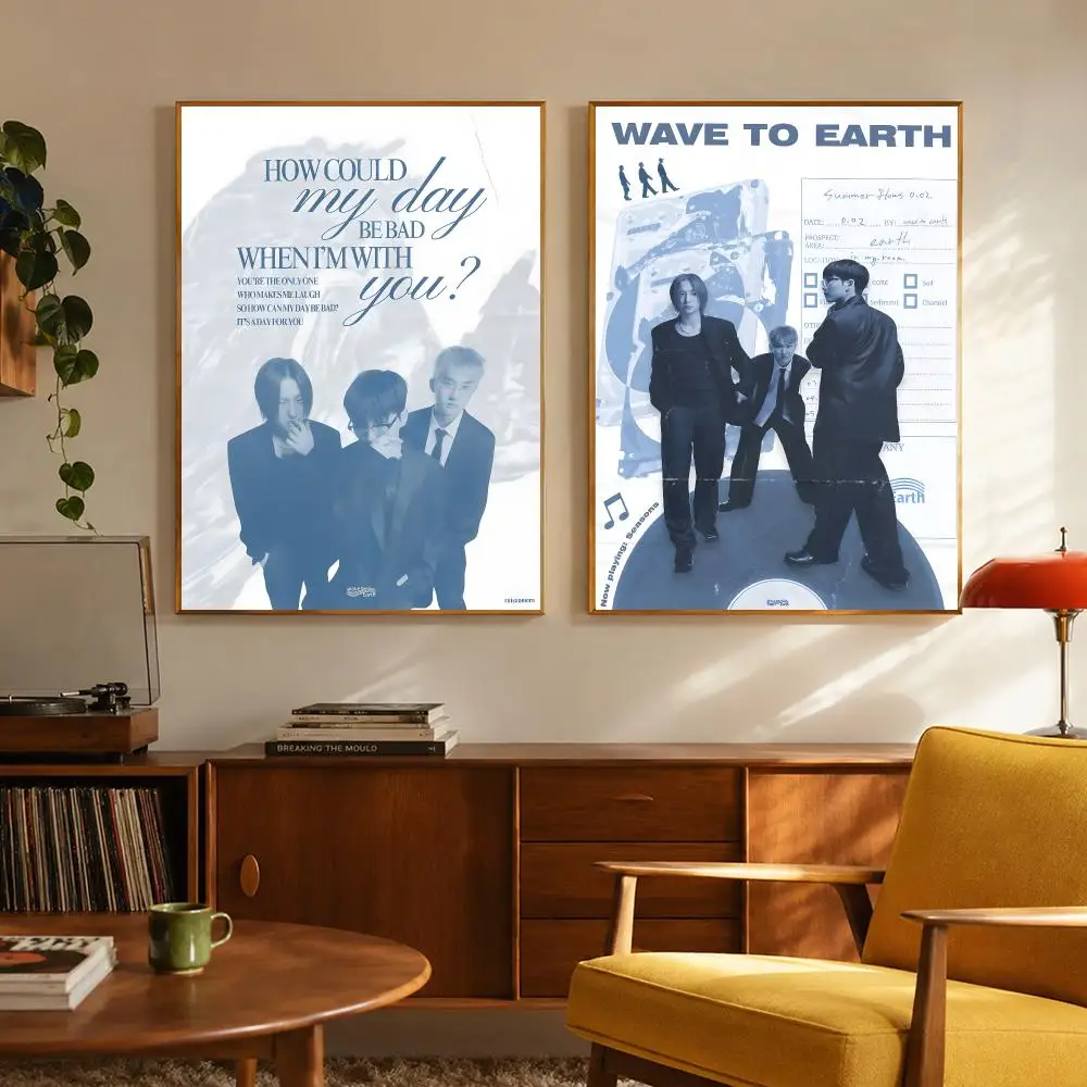 Indie Band Wave to Earth Poster Digital Solvent Print Waterproof PP Fade-Resistant Wall Art Room Decor Gift