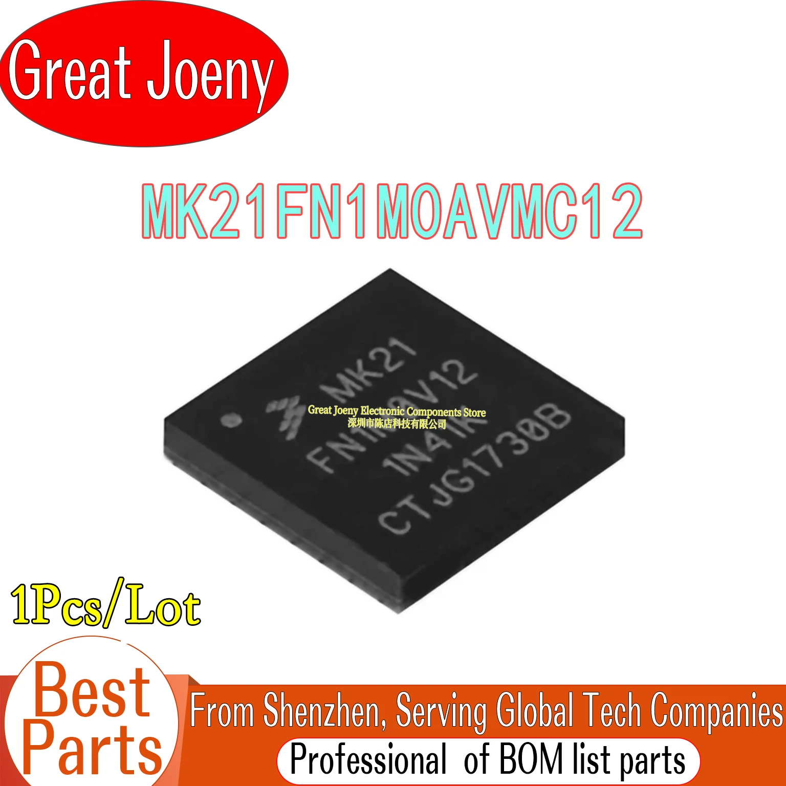 100% New Original MK21FN1M0AVMC12 MK21FN1M0V12 IC Chipset BGA-121