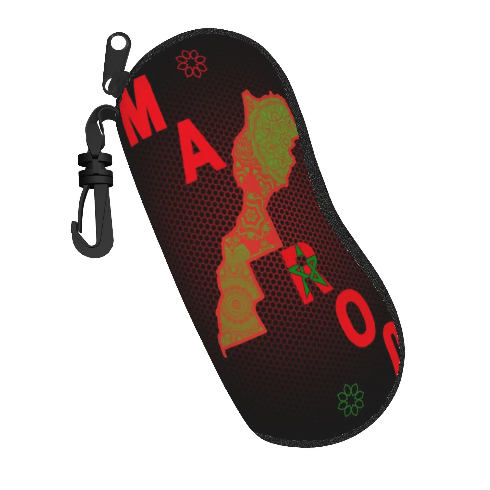 Morocco Maroc flag Moroccan Glasses Case for Girls Student Accessories  Glasses Storage Box Anti-Pressure Eye Contacts Case