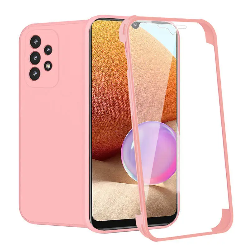 For Samsung Galaxy A02 A12 A13 A21S A22 A32 Phone Case, 360 Ultra Thin TPU Double Sided Soft Silicone Cover