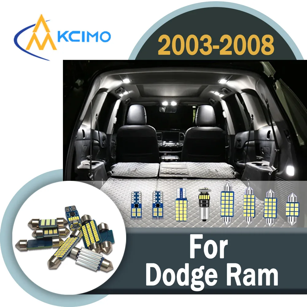 

LED Interior Dome Reading Map Light Set CANBUS Error-Free Durable For Dodge Ram 1500 2500 3500 4500 2003-2008 Auto Bulbs Kit
