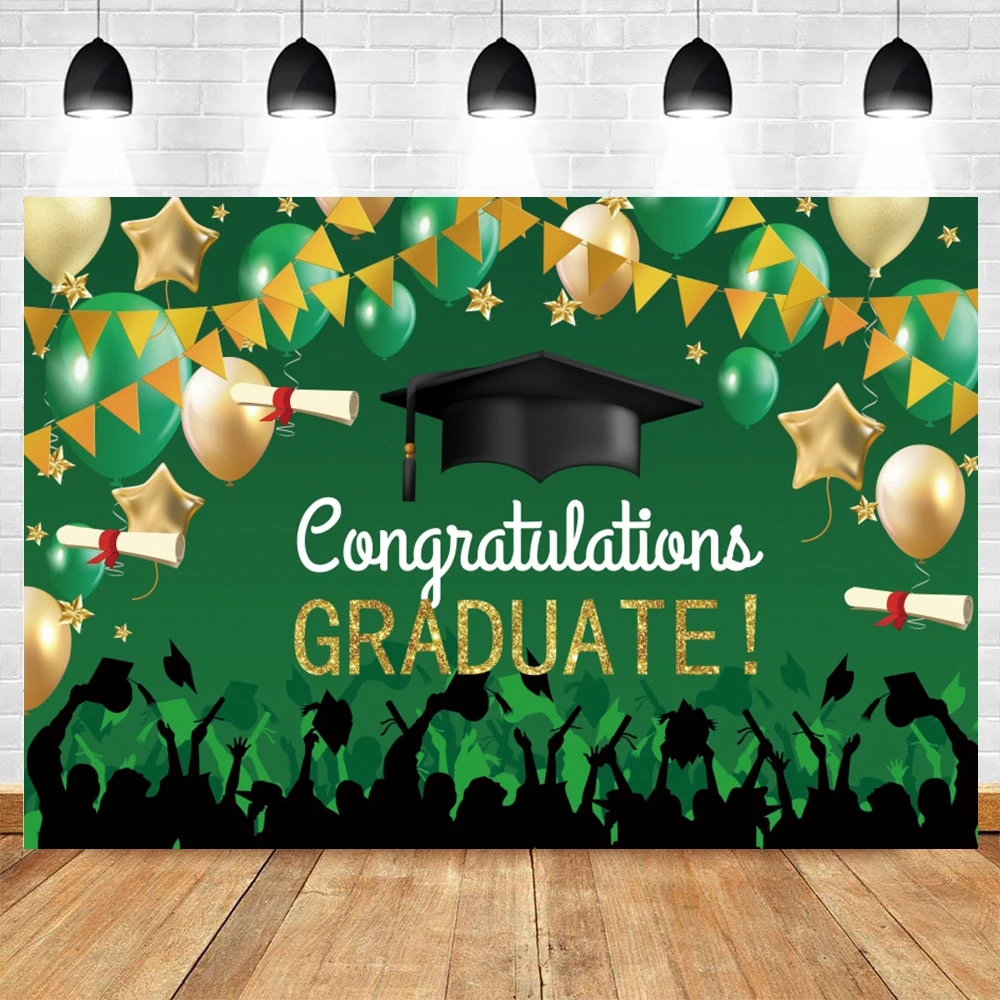 

Congratulate Class Of 2022 Graduation Backdrop Balloons Party Decor Photographic Photography Background Photo Studio Photocall