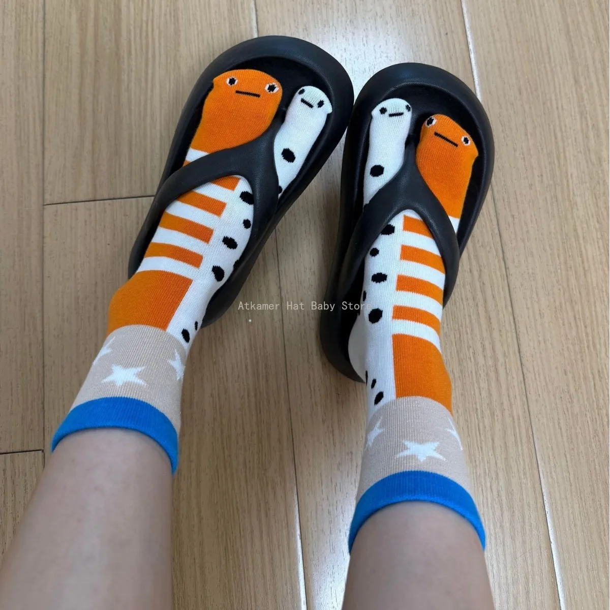

Creative Garden Eel Mid Socks Cartoon Cute Socks Weat Anti Odor Breathable Soft Socks Ankle Foot Cover Clothes Accessories Gift