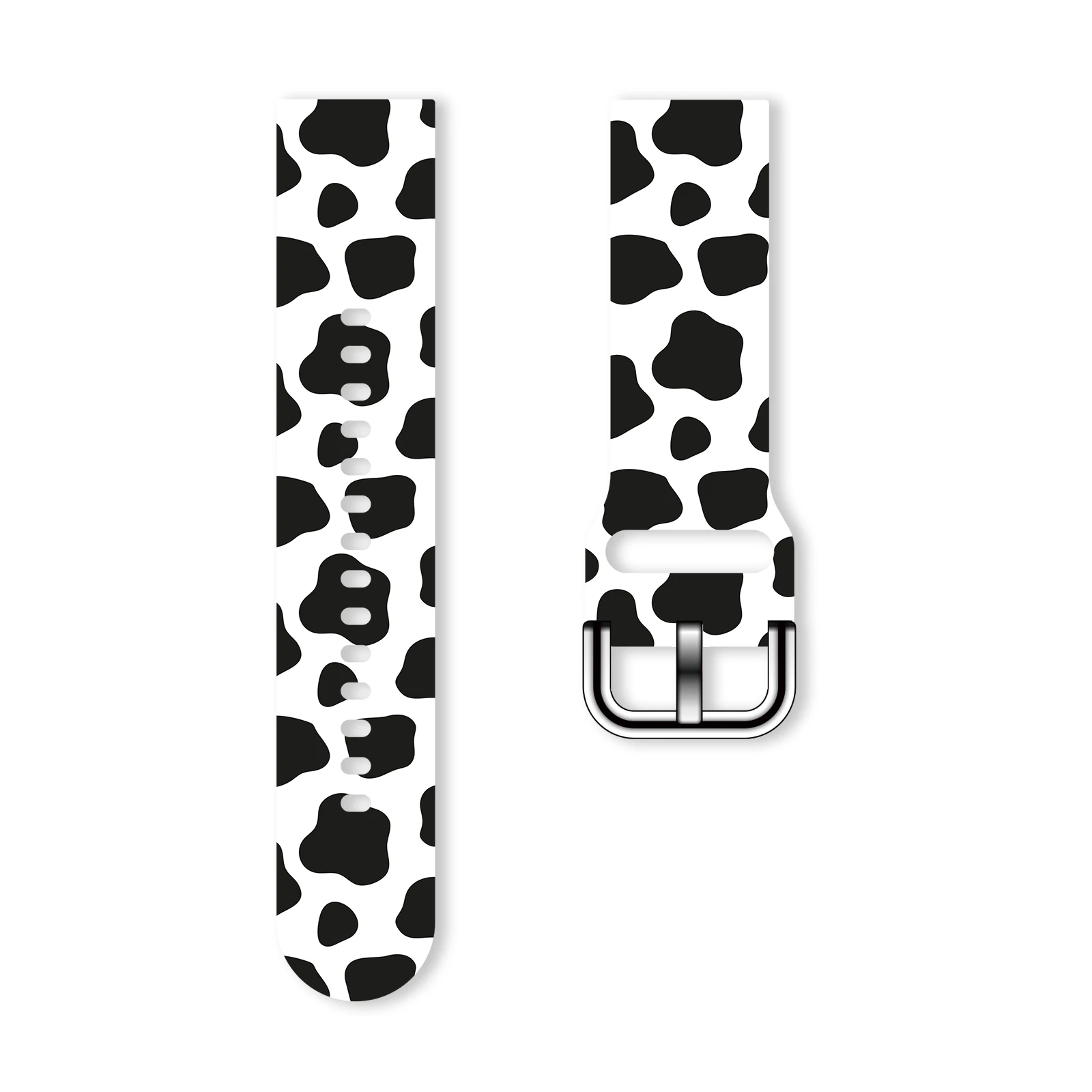 Cow Block Printed 20mm Strap for Samsung Galaxy Watch 6/5 40mm 44mm Sport Band Replaceable Bracelet for Amazfit Balance 5Pro