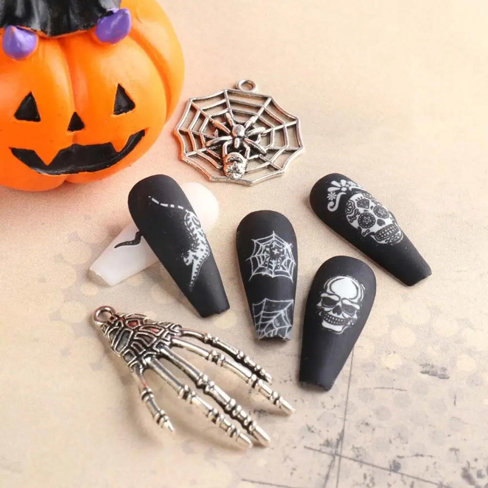 in the Dark Pumpkin Halloween Party Luminous Nail Foils Halloween Nails Stickers Fluorescent Nail Decals Nail Art Decoration