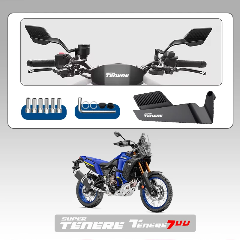 

Motorcycle Folding Wind Wing Aluminum Alloy Side Rearview Mirror For Yamaha TENERE 700 Tenere700 Super Tenere T700 SuperTenere