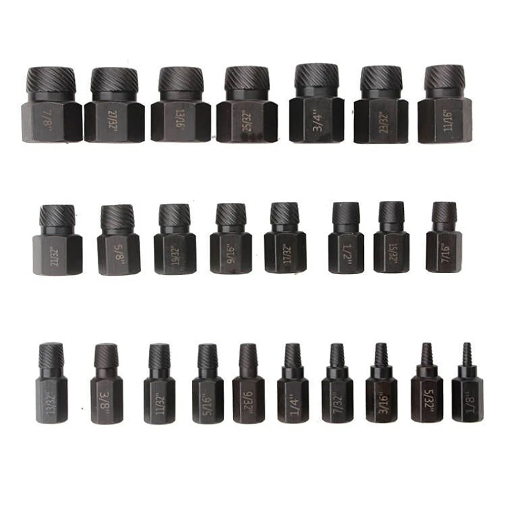 5PCS Imperial Black Broken Head Screw Extractor Multi Key Sliding Thread Damaged Screw Removal Tool Set