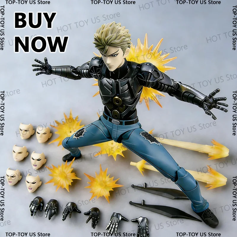 

New Ko One Punch Man Genos Kaiyodo Revoltech Yamaguchi Anime Action Figures Joint Movable Model Statue Toys Gifts