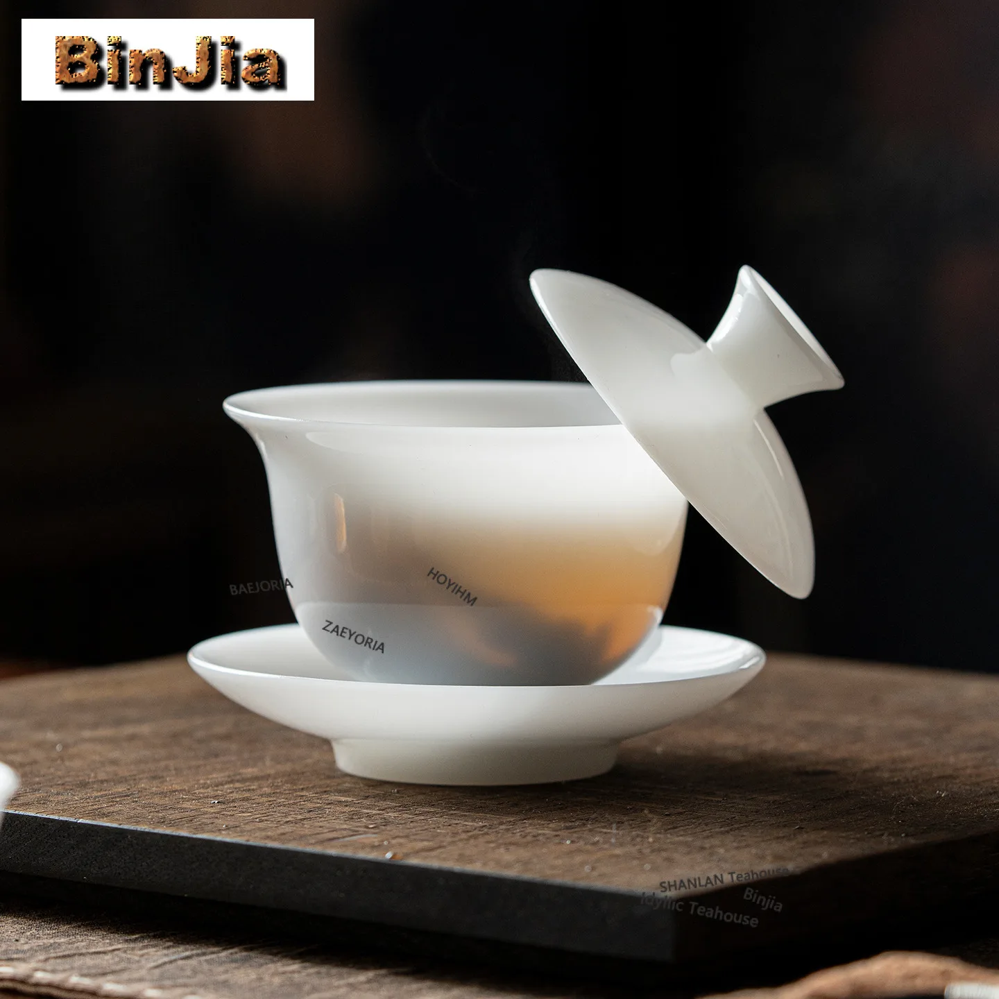 

140ml Icy Jade Porcelain Gaiwan Traditional Tea Tureen Tea Bowl With Lid Kit Tea Maker Cover Bowl Drinkware Accessories Craft