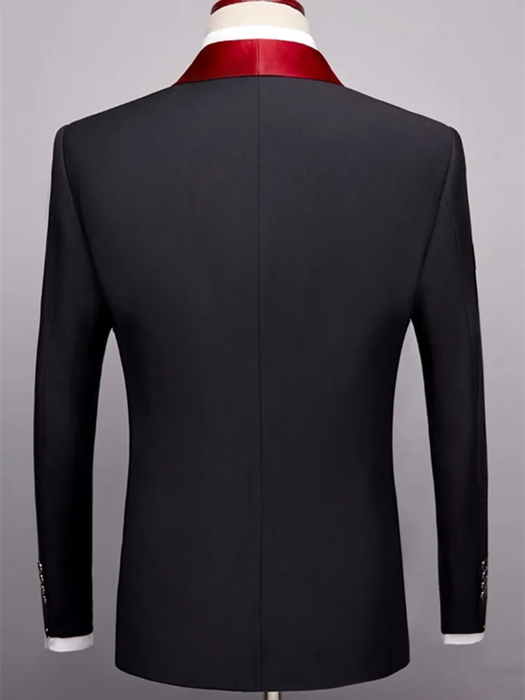 بدلة رجالية مكونة من قطعتين مناسبة لبدلات عمل الزفاف، وسترات وسراويل بزر واحد، ومجموعات سترات بقصة ضيقة