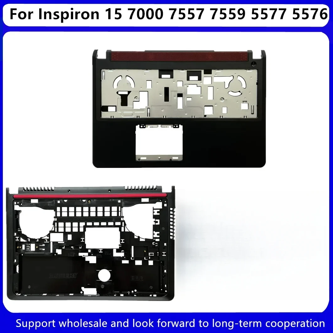 جديد لـ Dell Inspiron 15 7000 7557 7559 5577 5576 حافظة علوية Palmrest/غطاء قاعدة سفلي 0T9X28 08FGMW