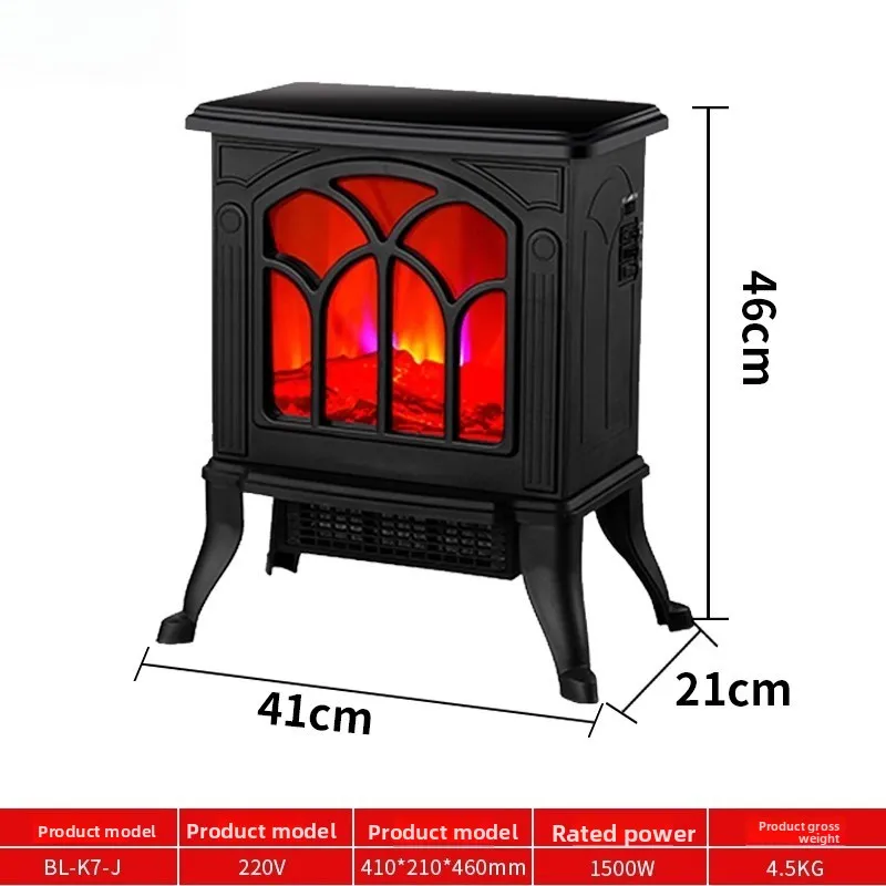

Fireplace heater 3D simulation flame household bedroom energy saving heater electric heater
