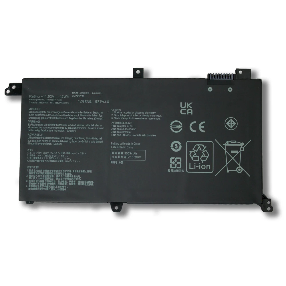 B31N1732 11.52V 42Wh 3553mAh 3ICP5/57/81 Replacement Li-Polymer Battery for ASUS VivoBook S14 S430 S4300F S4300U X571G Mars15