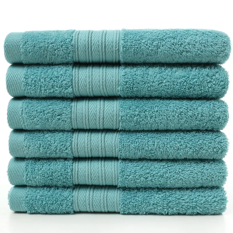 

Super Absorbent Towel for Washroom, 4 Seasons, 100% Cotton, 40x70cm, 110g, for Hhome, Travel Gift, Blue and White, T806