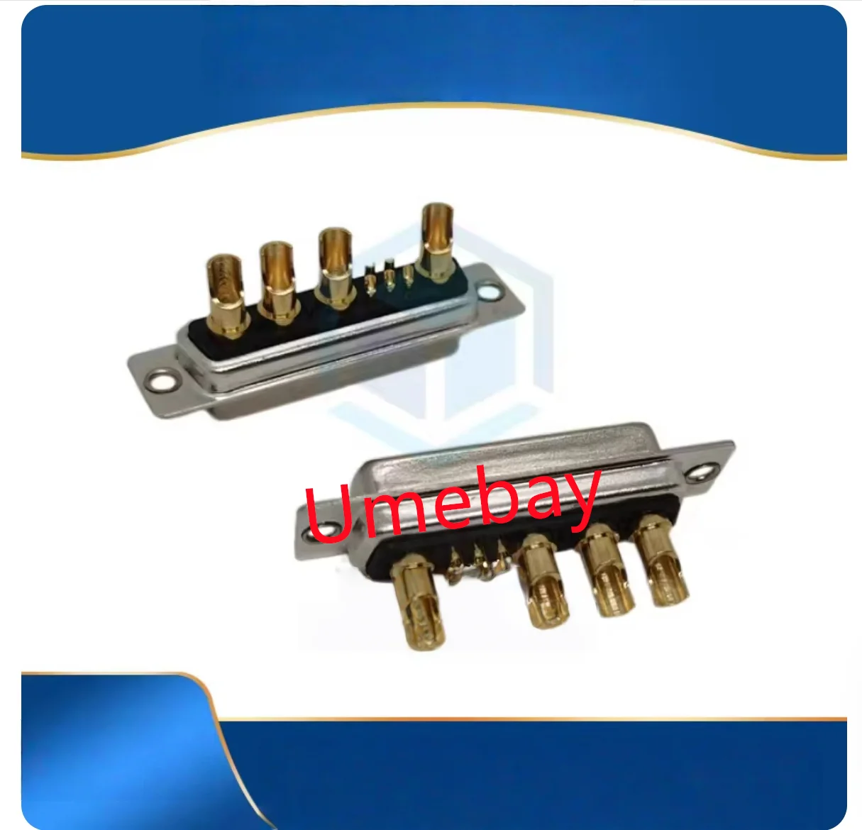 5 pieces,9W4-F female seat all gold black glue optical hole solid core car needle RF coaxial connector
