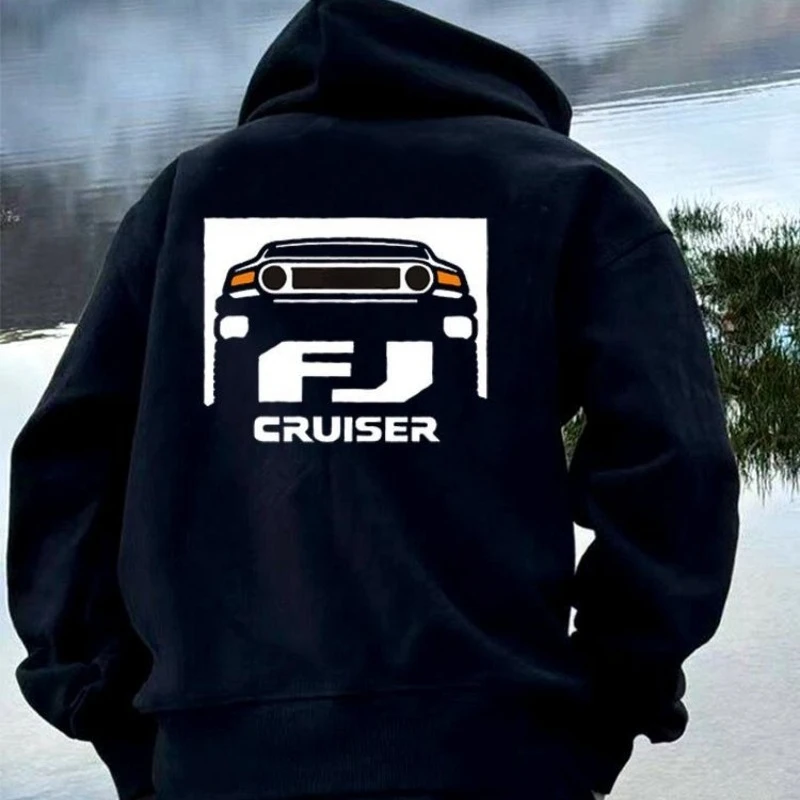 Japanese Classic Off-road Vehicle JDM Modified Car Hooded Sweater FJ Cruiser Men's and Women's Loose Autumn/ Winter Sweatshirt