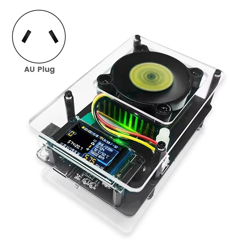 Nmaxe Bitaxe Nmminer Solo Lottery Miner Ultra BM1366 Asic Chip 500G-550Gh/S Full Colorful Display Bitcoin Miner AU Plug