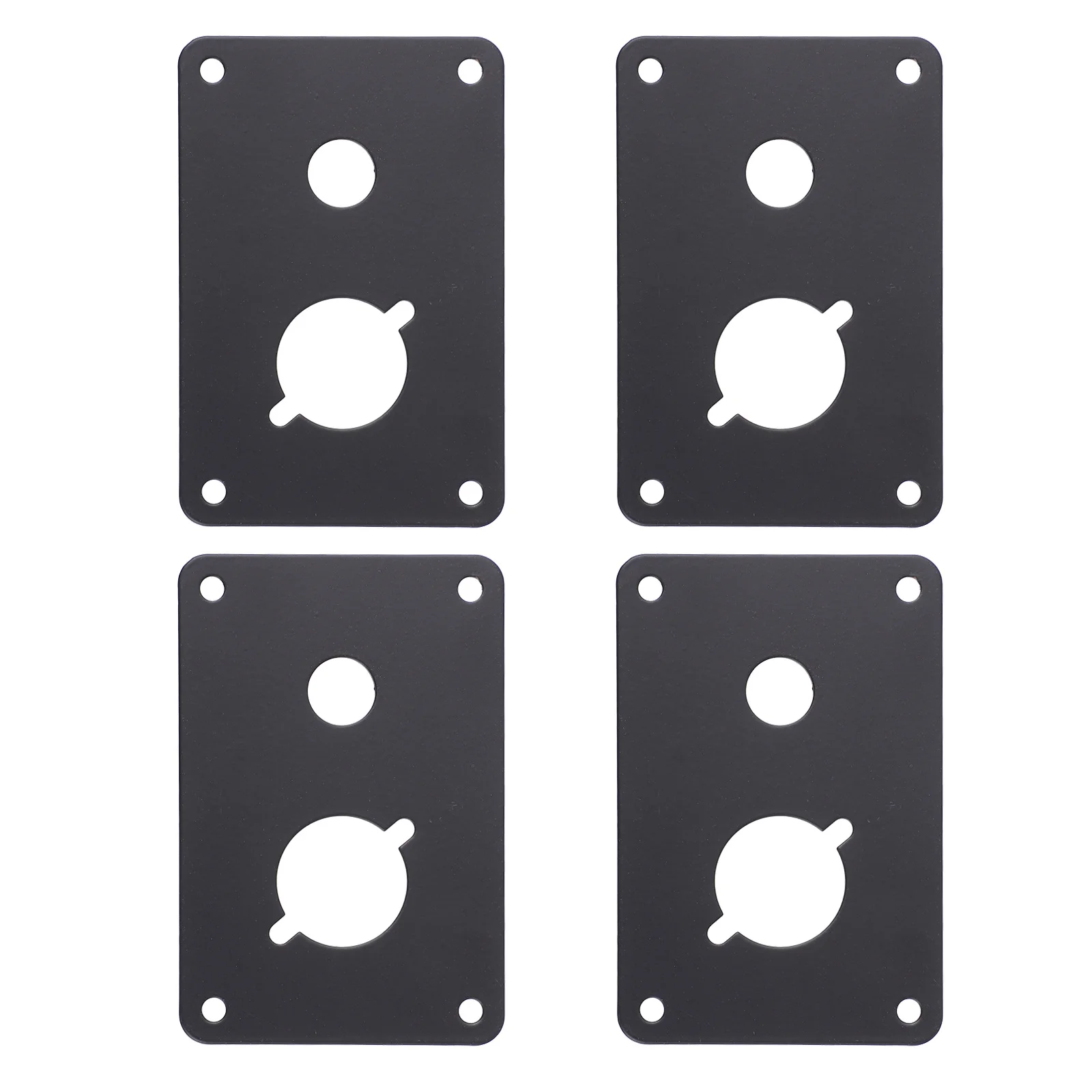 

4Pcs Speaker Iron Back Panel Black Spray Paint Binding Post Mount Plate Replacement for Loudspeaker Enclosure Terminal Adapter