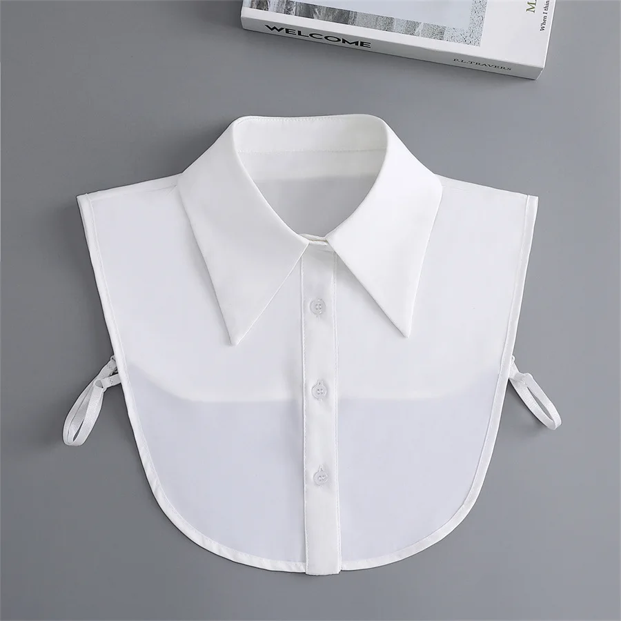 

Big Lapel Shirt Detachable Collar for Women White Fake Collar Removable Sweater Blouse Top Decorative Faux Cols False Collar Tie