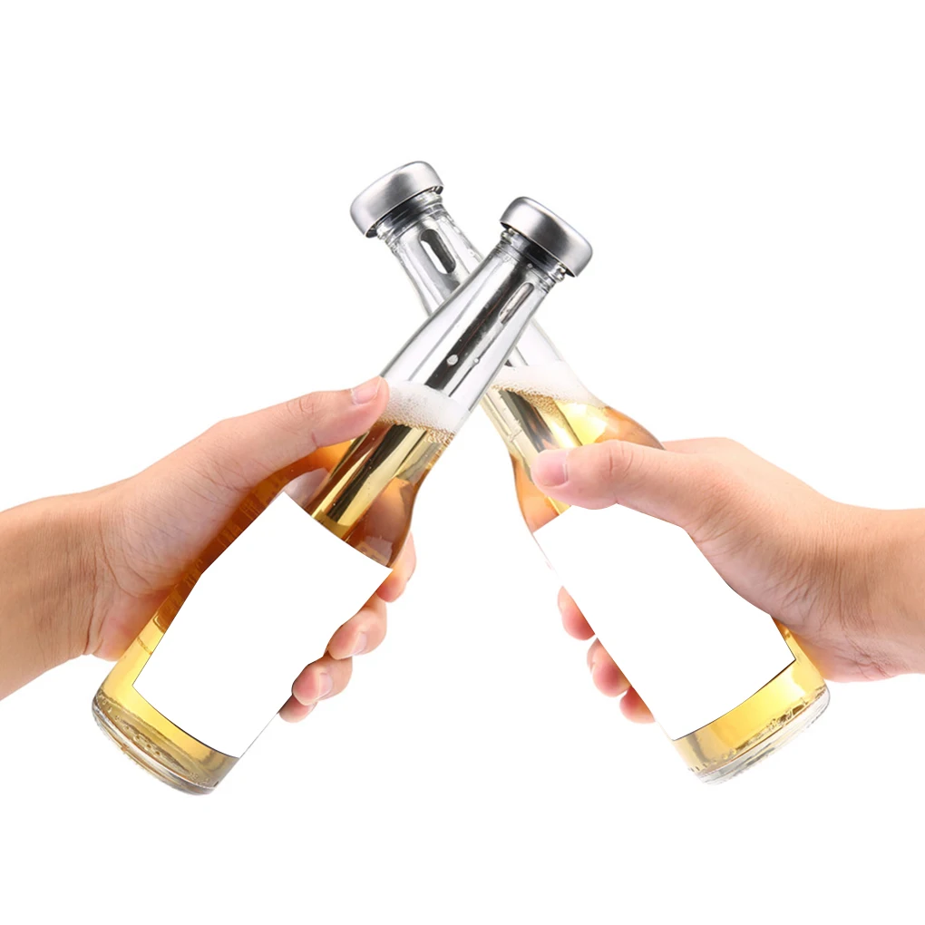 2pcs 304 Stainless Steel Beer Cooler Stick Whiskey Wine Chiller Bars Ice Barware Kitchen Tools