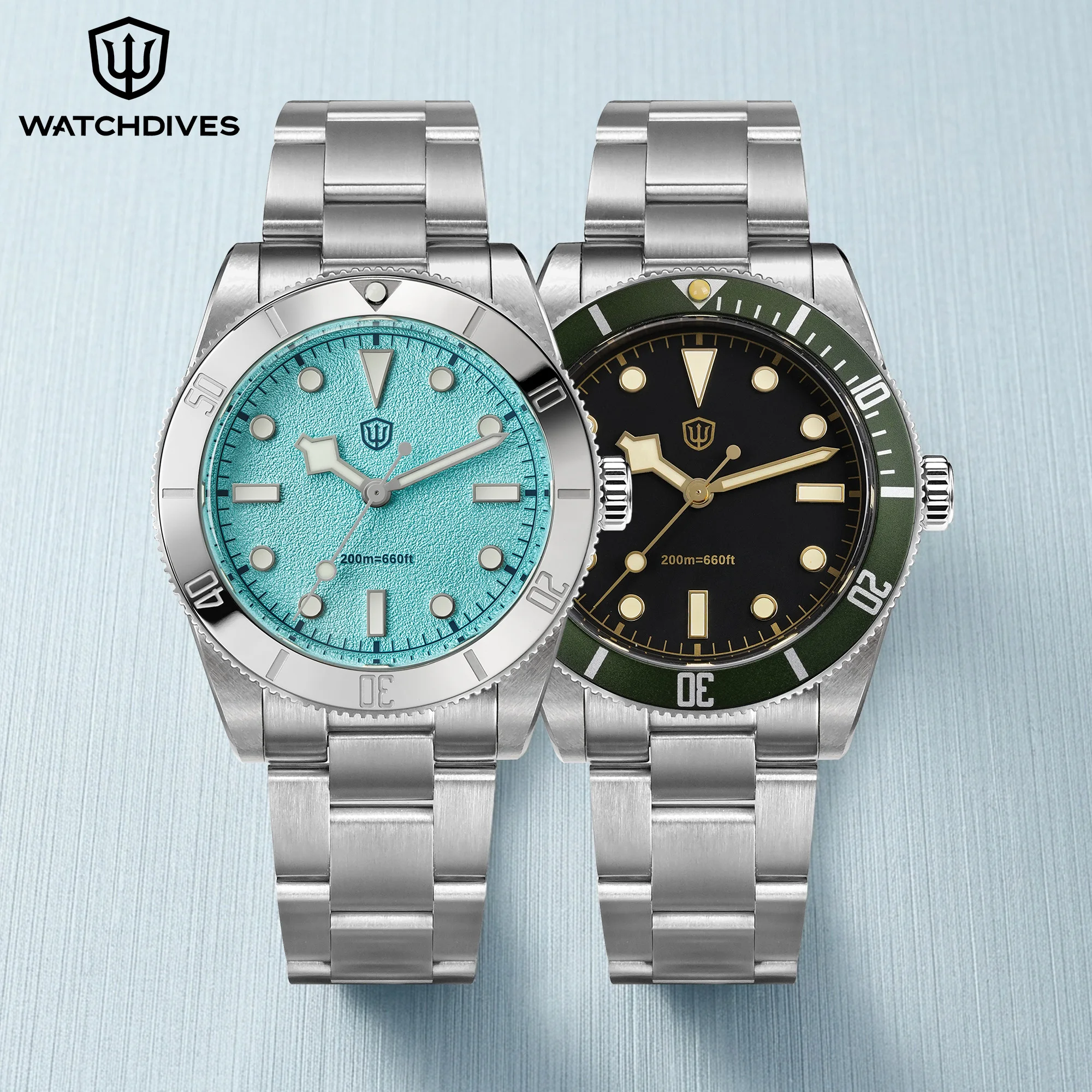 Watchdives WD7922 BB54 Watch VH31 Sweep Second Movement Quartz Watch Sapphire Crystal C3 Luminous 200m Waterproof Dive Watch