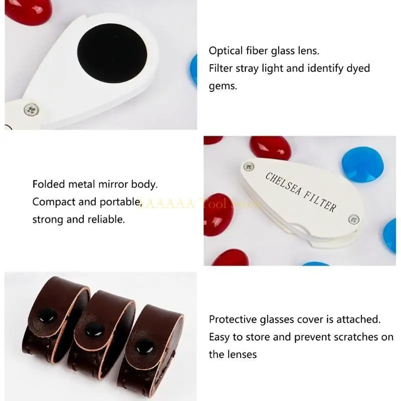 A2BE 35X POCKING MAGNIFIER Loupes Filtre couleur vitrail portable