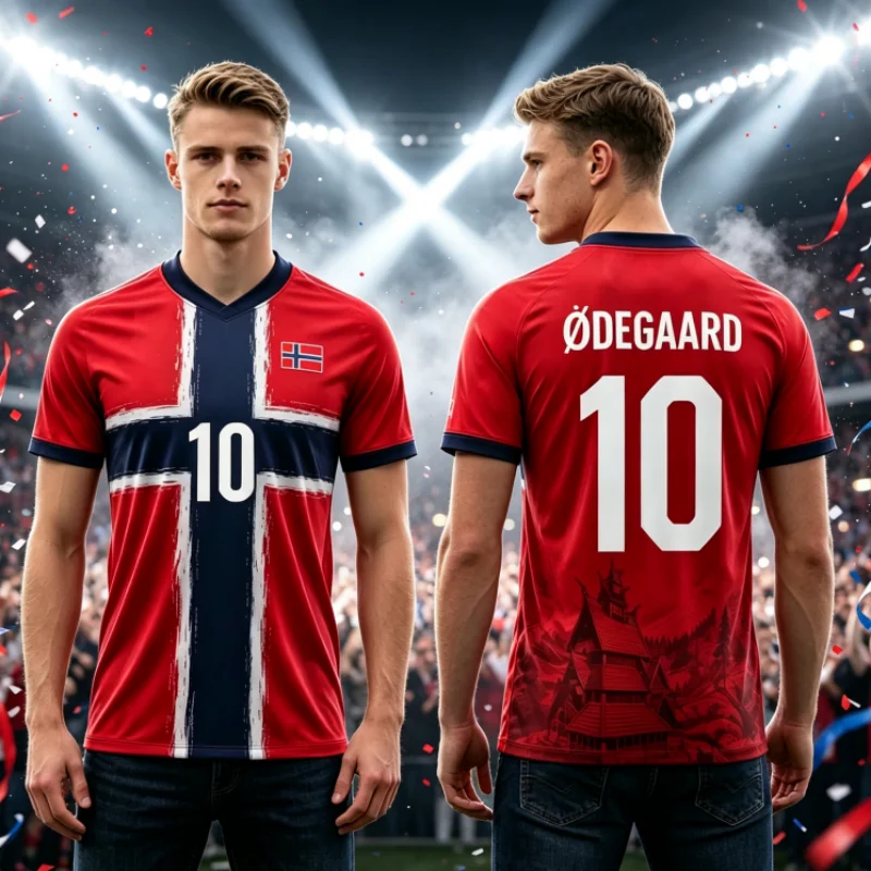 2026 Summer Fashion New Norway Football Jersey Sports Men and Women Soccer Shirt Fans Match Training Casual Top Family Kids Tees