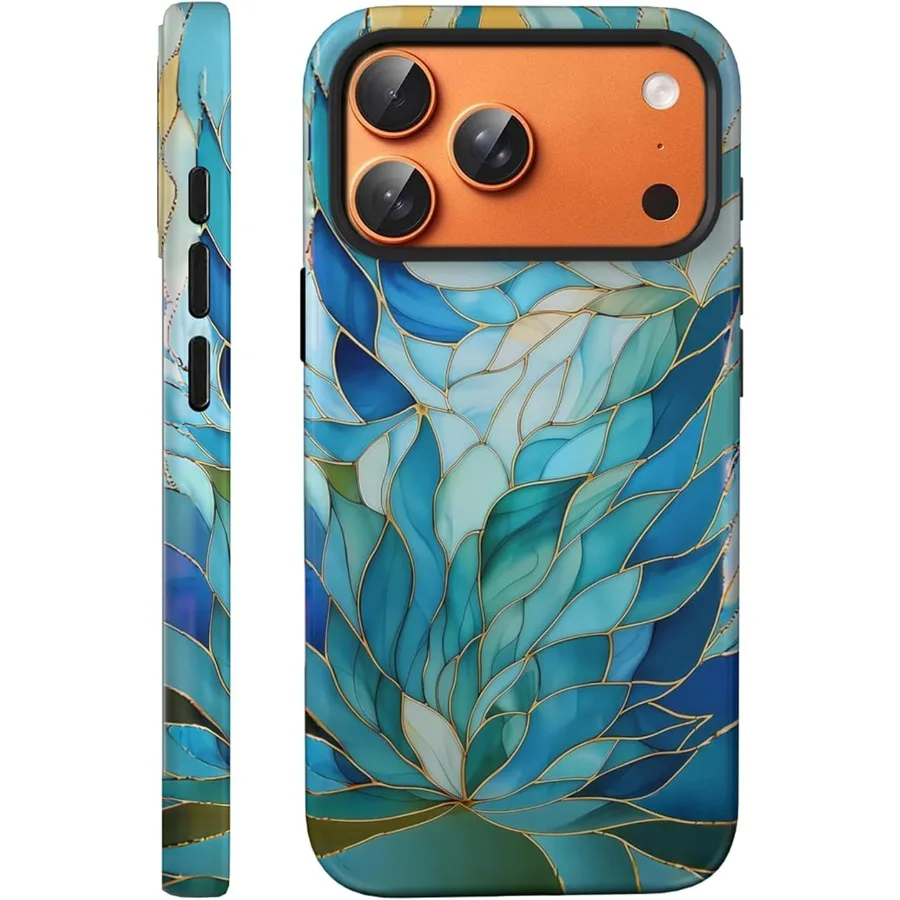 

Compatible with iPhone 17 Pro Case 6.3 Cute Floral Patterns Shockproof Protective Aesthetic Phone Case with Stylish Designs for