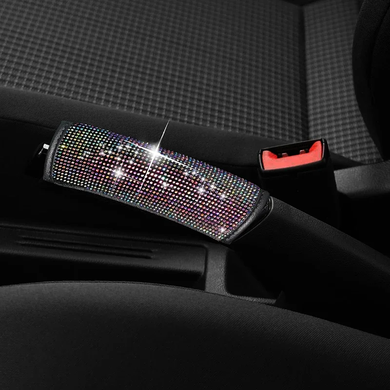 Copertura del freno a mano per Auto con strass decorazione protettiva antiscivolo per Auto in pelle accessori per Auto universali con diamanti