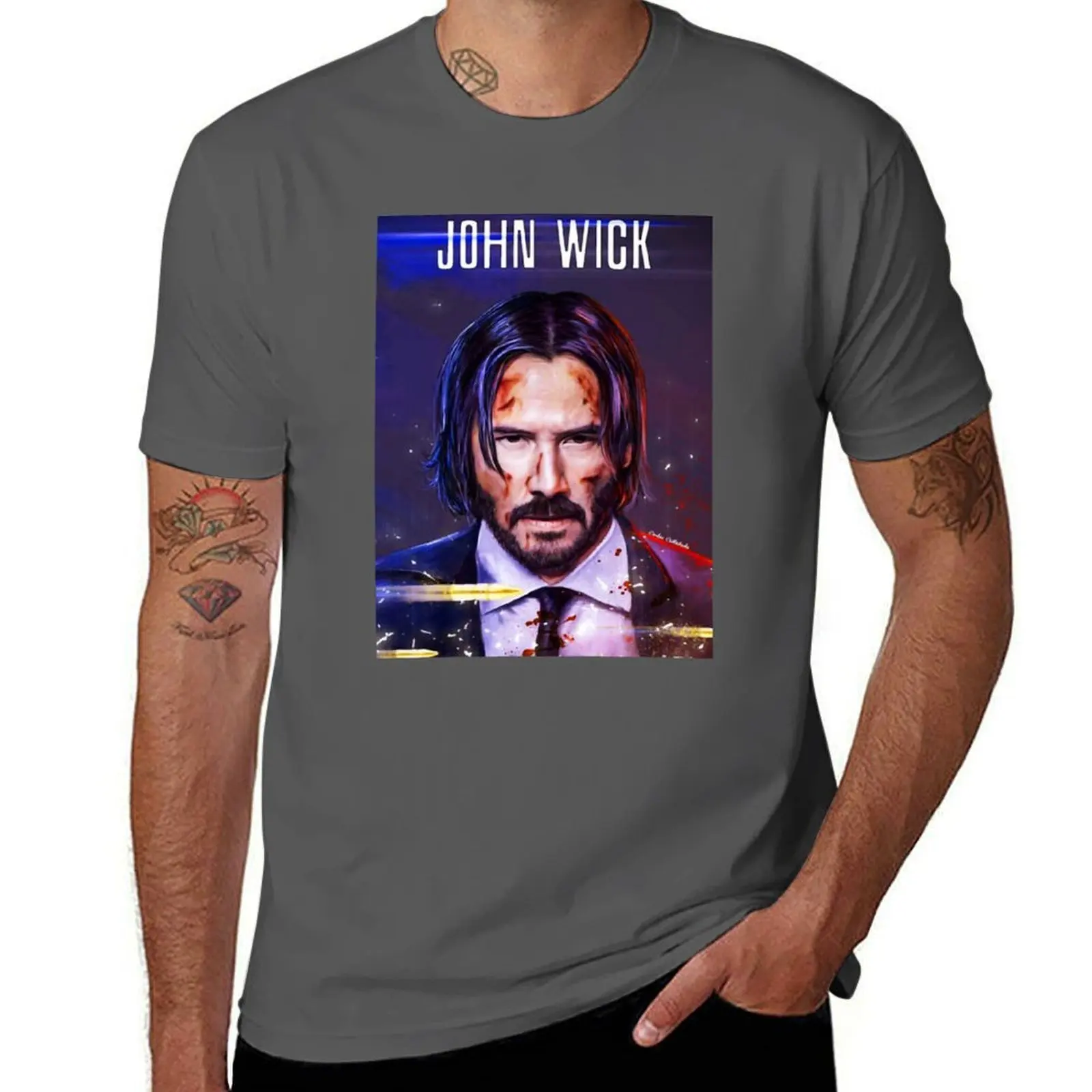 

Wick John T-Shirt Basic Breathable Solid Color T-Shirt