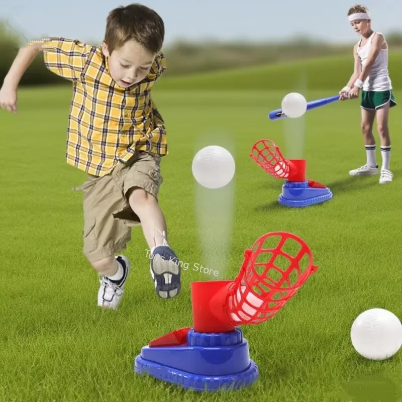 3 IN 1 Gioco di baseball di tiro Lanciatore di piedi per bambini Catapulta Genitore-figlio Interattivo Sport all'aria aperta Abilità Giocattoli educativi