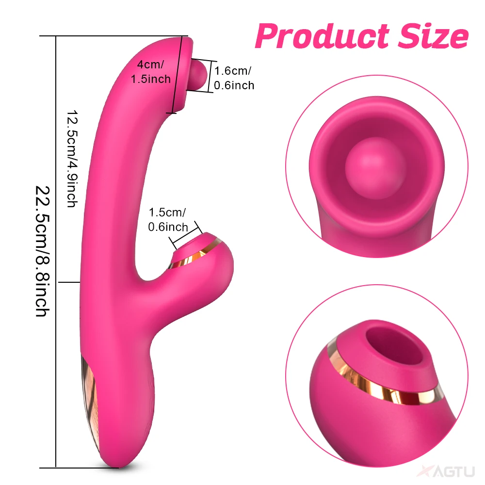 2 in 1 Rotating Sucking Dildo Vibrator for Women Clitoris Sucker Nipple Stimulator Vaginal Massager Female Sex Toys for Adults