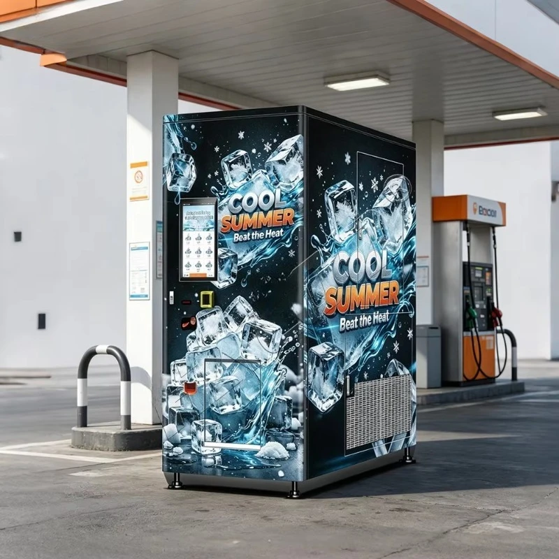 Gas station ice machine 24-hour self-service automatic ice machine outdoor automatic bagging