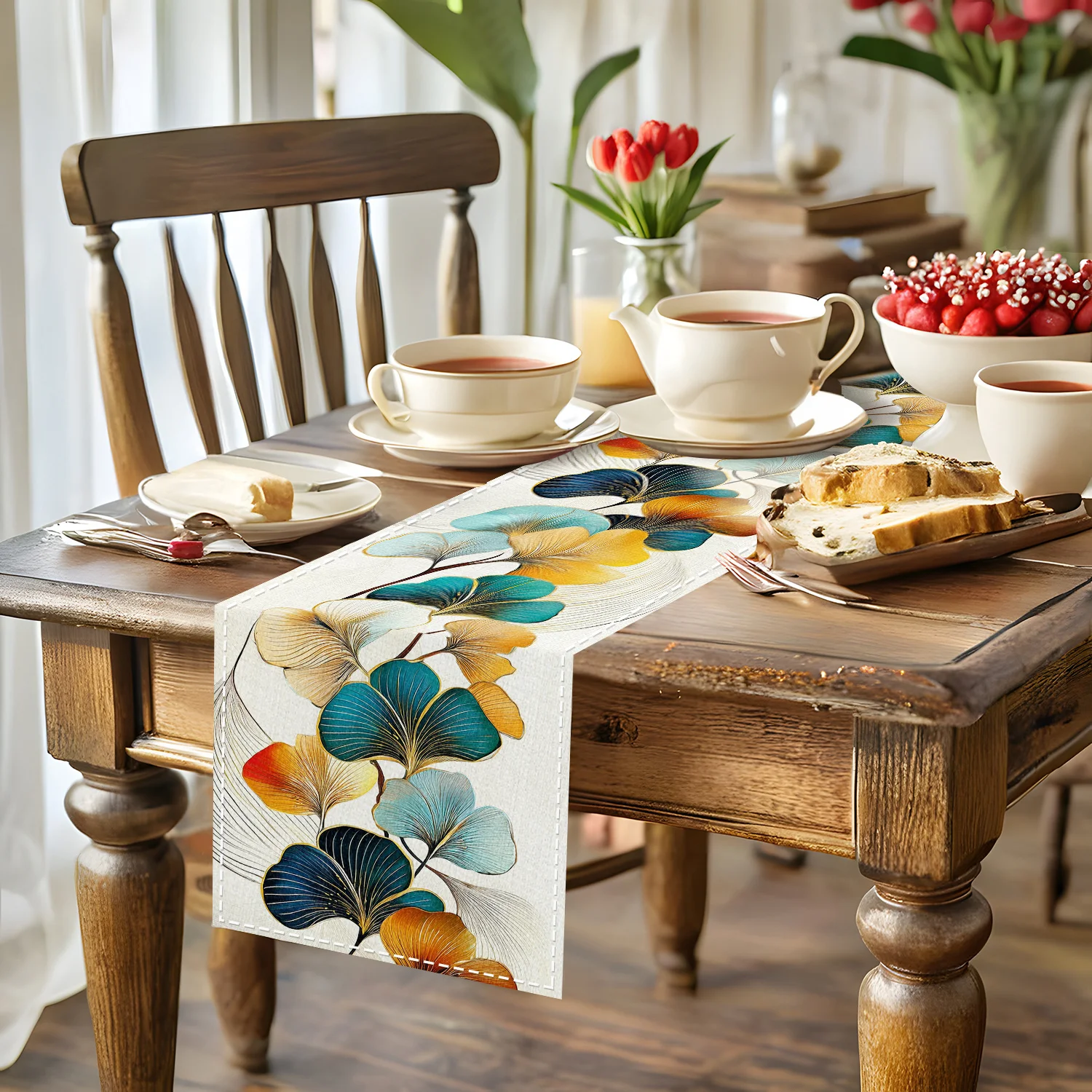 VIKAMA Refreshing And Elegant Tablecloths Are Suitable For Festive Parties, Home And Kitchen Table Decoration