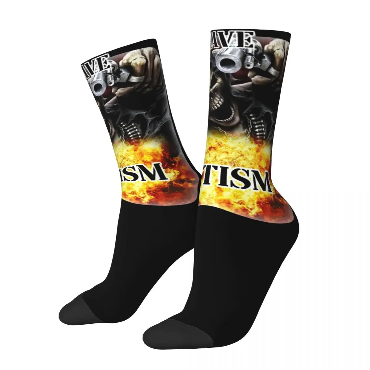 Casual Men's Women's I Have Autism Funny Skeleton Meme Design Socks Merch Basketball Socks Comfortable Birthday Present