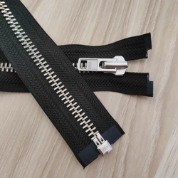 3# 5# 8# 40cm To 80cm YKK Metal Zipper White Copper Single Open Men Women Kids Leather Jacket Repair Sewing Accessories