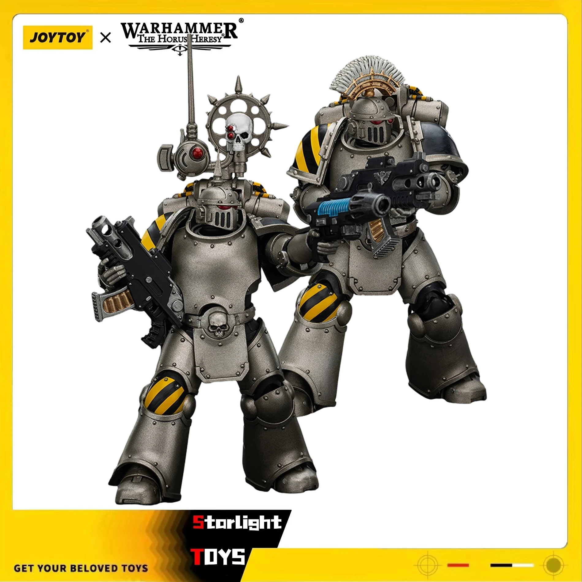 

JOYTOY 1/18 Action Figure Warhammer 40K Iron Warriors MKIII Tactical Legionary with Nuncio-vox Tactical Sergeant Dol