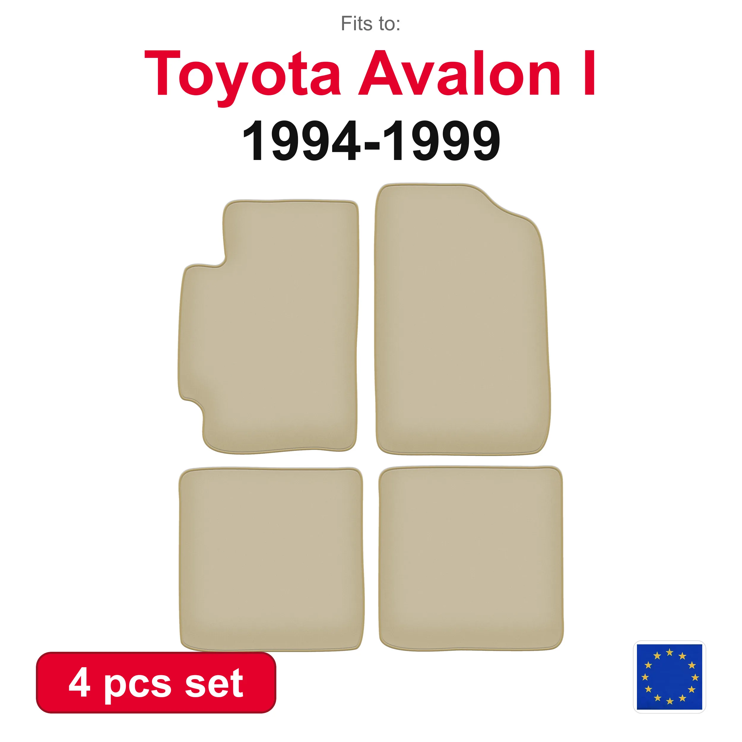 PREMIUM-Velours-Autofußmatten für Lexus GS I Limousine (1991-1997) – beige, passgenau (4-teiliges Set)