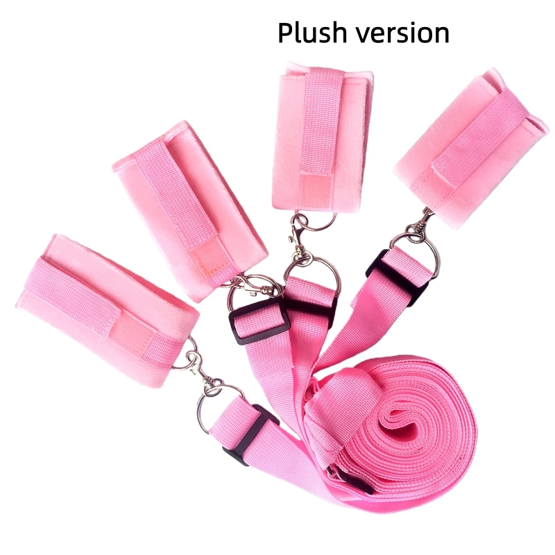 Bed Bondage Restraint Set Adjustable Wrist Ankle Cuffs Comfortable Couples Handcuffs Adult Sex SM Game Lover Intimate Play Kit view 5