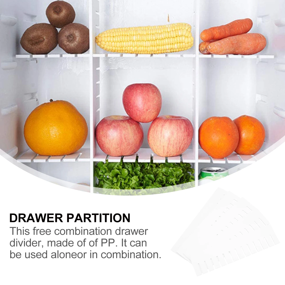 

34 pcs Plastic Drawer Partition Set Adjustable Divider Organizer Free Combination Pp Separator Home Office Storage White