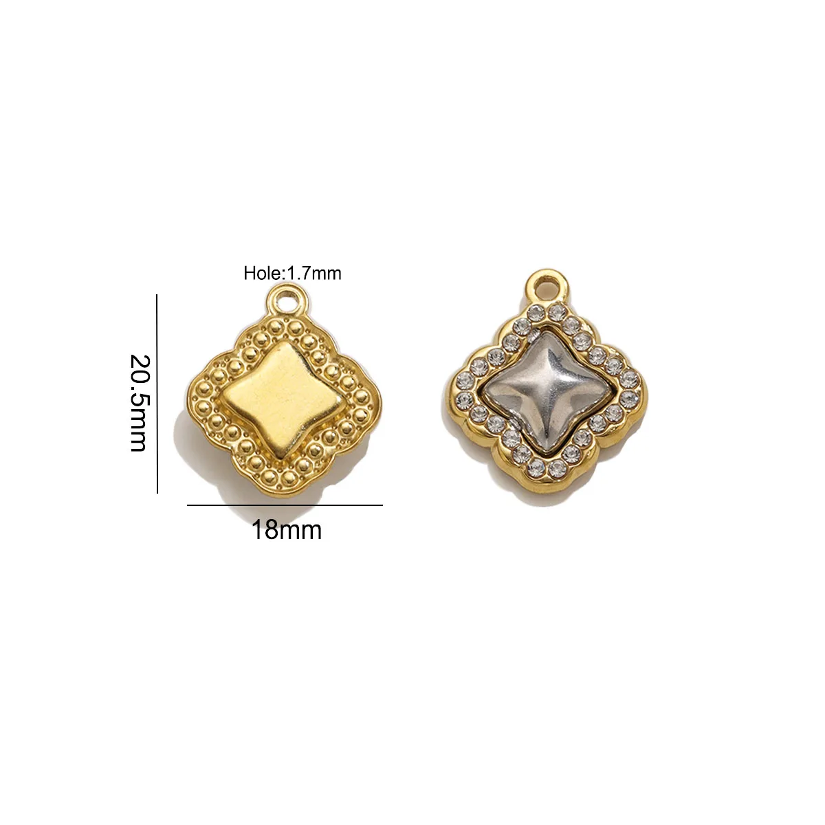 Heart Bee Star Cat Head Charms Stainless Steel Pendants for DIY