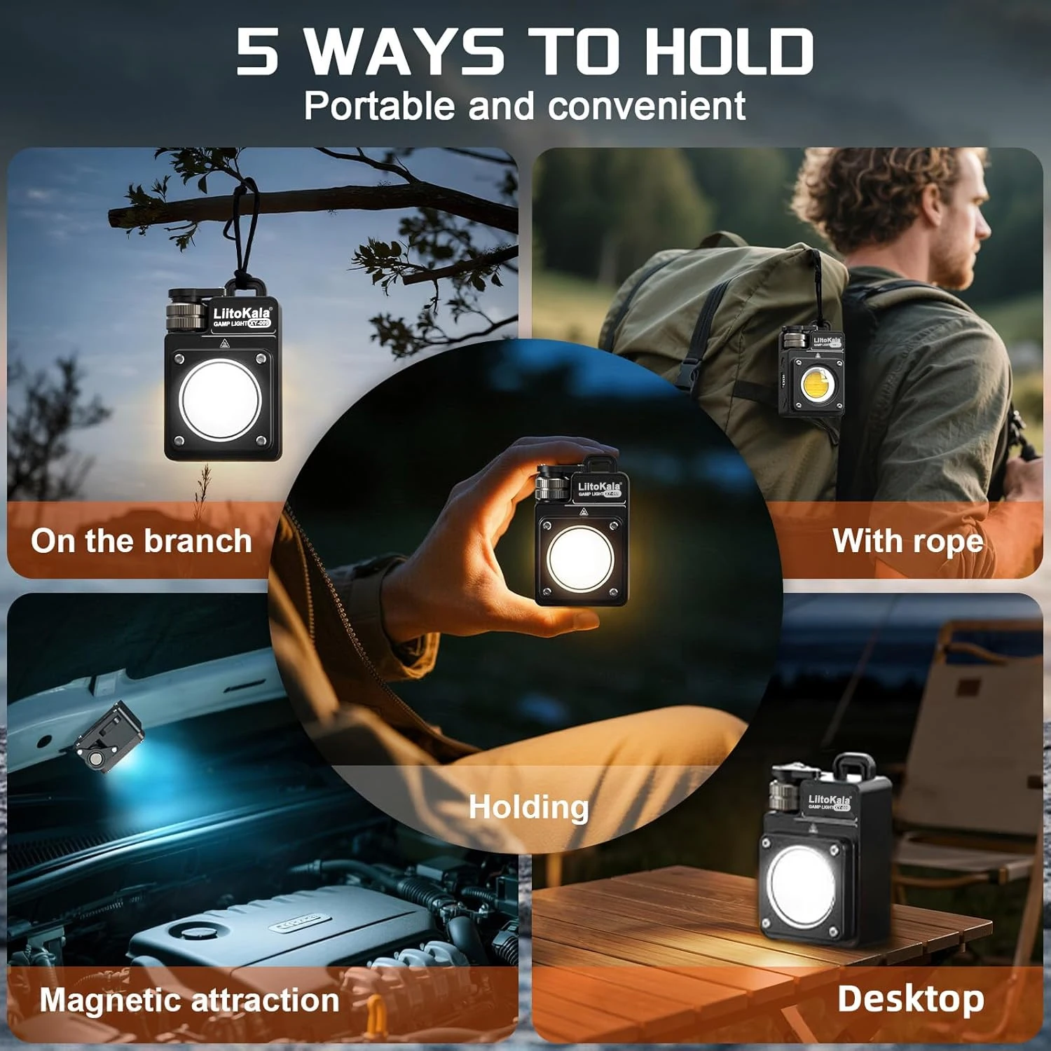 LiitoKala 3500LM Multifunctional Mini Camping Lantern LED Light for Outdoor, Home Emergency, Car Repair, Work, Camping Lighting