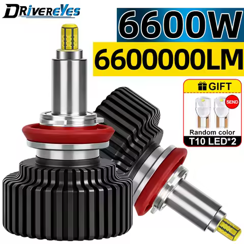 H11 H1 H7 LED For Lens 360 3D CSP 6600W H4 H27 880 881 9005 HB3 9006 HB4 9012 HIR2 H8 H9 H18 Plug&amp;Play 6000K 12V Turbo Lamps Fog