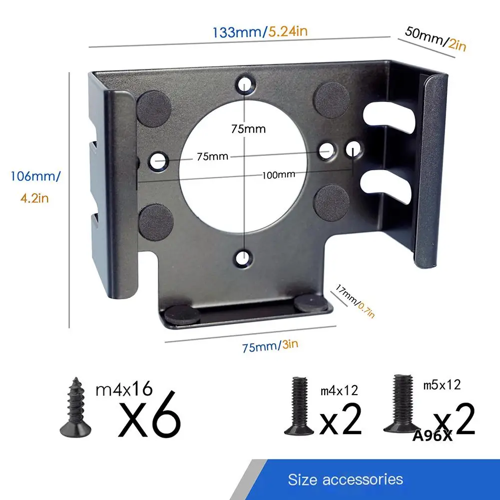 Supporto da scrivania da 2 pezzi per Mac Mini M4 Pro Supporto per supporto in metallo per computer desktop dietro per Mac Mini M4 Pro PC