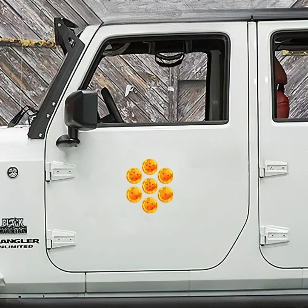 Anime Dragon Ball Super Saiyan Light Reflector Protective Sticker Reflective Film Car Reflective Safety Strip Stickers