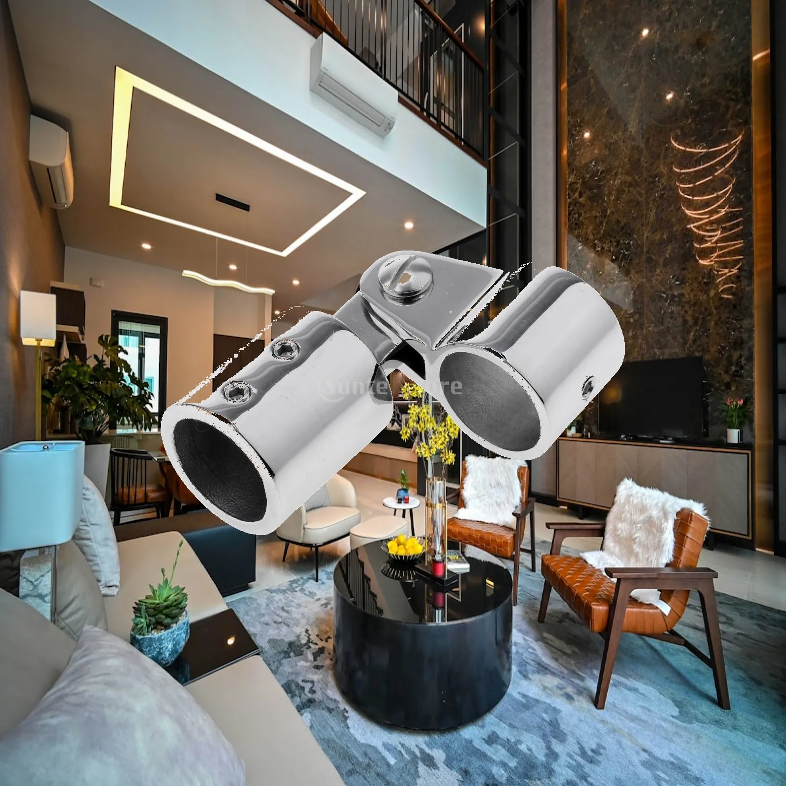 

316 Stainless Steel Marine Eye End Cap Boat Deck Hinge Accessory for Marine Hardware 25mm Silver