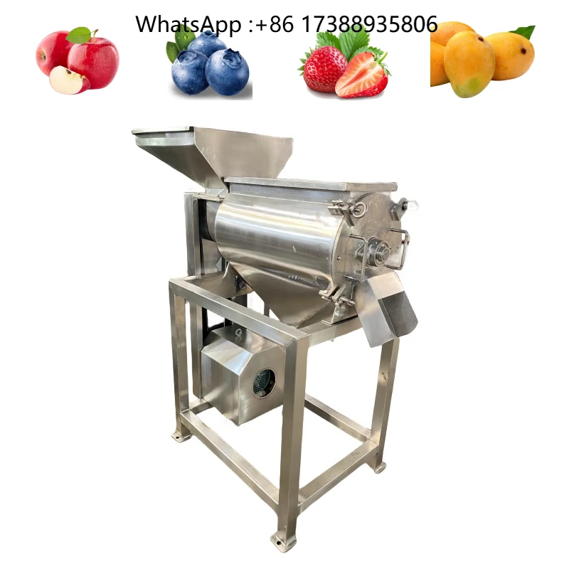 DZJX 4-30kw 0.5-5t  Large Output Avocado Pulp Beating Fruit Pulp Extractor Beater Machine Single Channel Beater