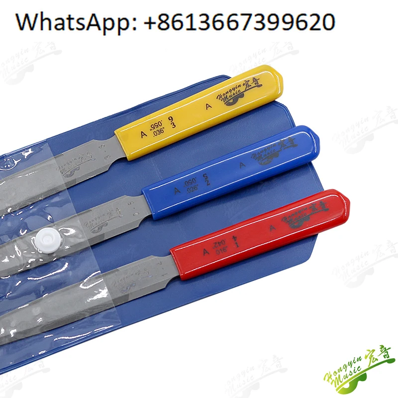 Acoustic guitar/electric bass nut file grooves, nut slots, string height adjustment, tool replacement